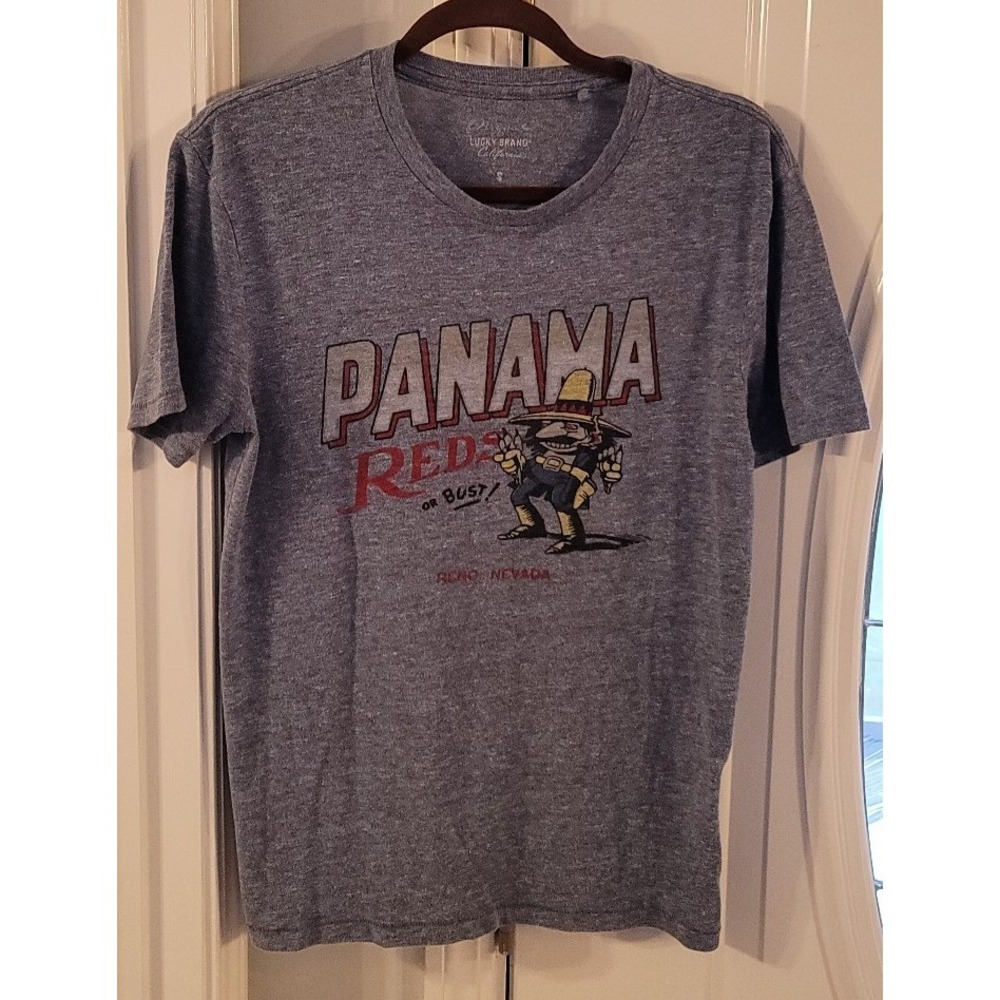 Lucky Brand Panama Reds distressed blue t-shirt size small